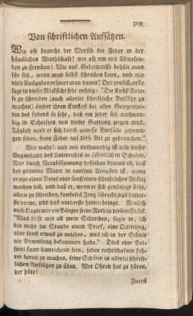 Von schriftlichen Aufsätzen