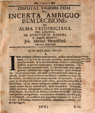 Dissertationum juridicarum Hallensium volumen ... : ex iure publico, privato, feudali et statutario materias exhibentes, 2