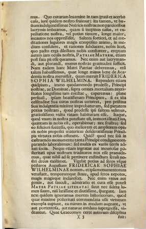 Luctum academiae ex obitu ... Fridericae Sophiae Wilh. d. XIV. Octob. 1758 ... indicit