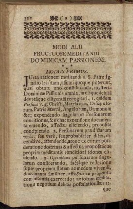 Modi alii fructuose meditandi Dominicam Passionem.