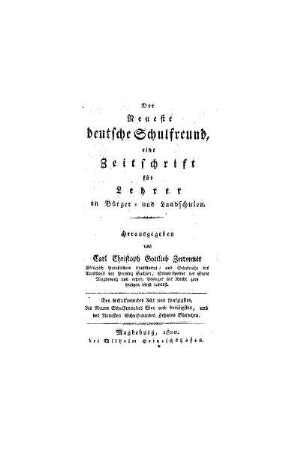 10: Der neueste deutsche Schulfreund - 1820