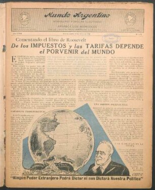De los impuestos y las tarifas depende el porvenir del mundo : Comentando el libro de Roosevelt