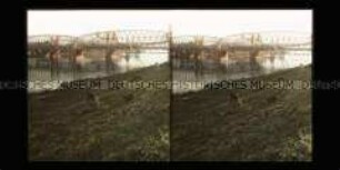 Eisenbahnbrücke über die Nogat bei Marienburg
