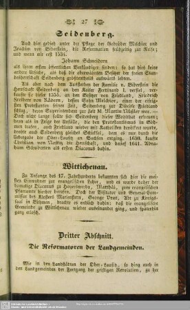Dritter Abschnitt. Die Reformatoren der Landgemeinden