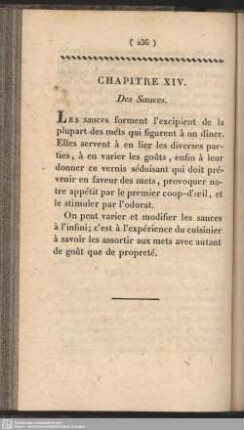 Chapitre XIV. Des Sauces