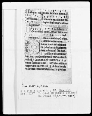 Psalterium und Hymnar (Chorpsalter) — Initiale C (antate domino), Folio 75recto