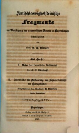Antischleswigholsteinische Fragmente. 5. 1848