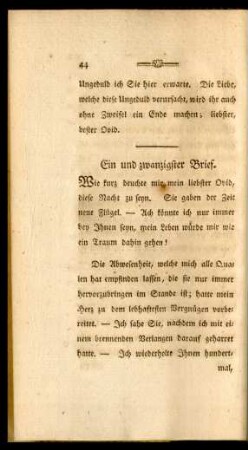 Ein und zwanzigster Brief ... Dreyßigster Brief