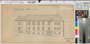 Arnsberg, Bezirksregierung, Dienstgebäude Schlossstraße 14, Westansicht, Baubestandszeichnung