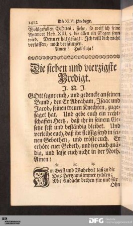 Die sieben und vierzigste Predigt.