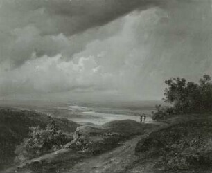 Elblandschaft mit Wolkenhimmel
