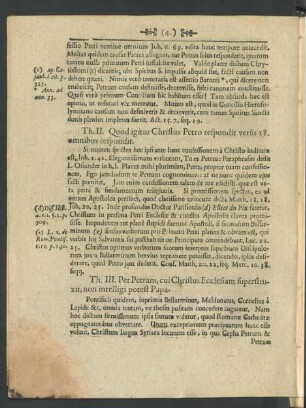 Th. II. Quod igitur Christus Petro respondit versu 18. omnibus respondit