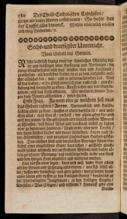 180-186, 36. Vom Gebett insgemein