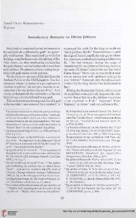 Introductory Remarks on Divine Jubilees
