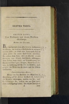 [Erster Titel. - Fünfter Titel.]