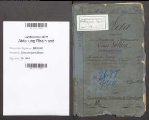 Lüling, Ernst 20.08.1832 - 01.01.1896; Markscheider; Personalakte