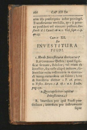 Caput XII. De Investitura Feudi.
