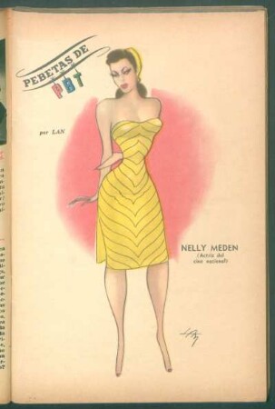 Nelly Meden (actriz del cine nacional) - [Caricatura] : Pebetas de PBT