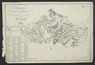 Routes de Lÿon à Turin