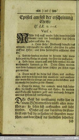 Epistel am fest der erscheinung Christi