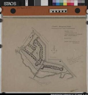 Teilbebauungsplan Orde, Ergänzung zum Teilbebauungsplan Orde von 1955 Ausf.-Art: Lichtpause Herst.: Bartels Format: 67 x 78 cm Maßstab: 1 : 200/1000