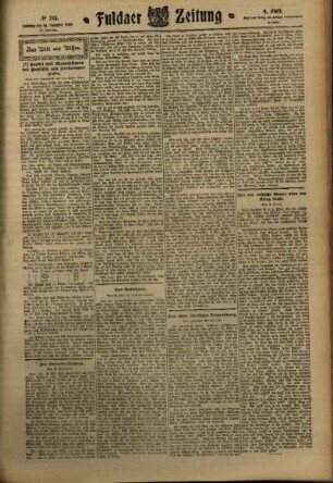 Vierte Ausgabe vom Samstag, den 10. Dezember 1910.