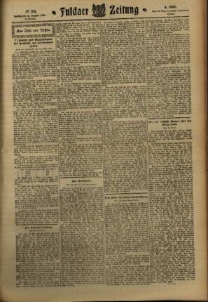 Vierte Ausgabe vom Samstag, den 10. Dezember 1910.