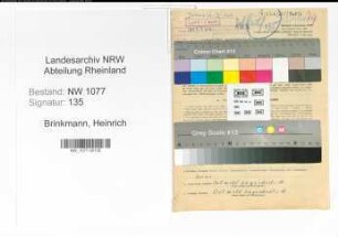 Entnazifizierung Heinrich Brinkmann , geb. 24.09.1909 (Polizist)