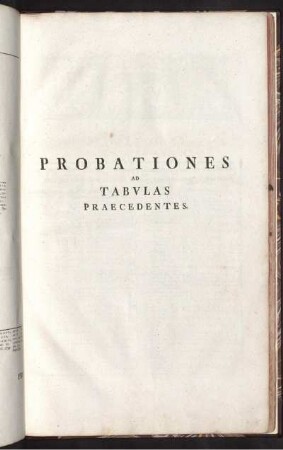 Probationes ad Tabulas Praecedentes.