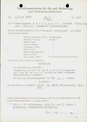 Klaussner, Albert