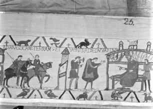 Der Teppich von Bayeux — 23. Szene: Harold kehrt nach London zurück und besucht König Edward in Westminster
