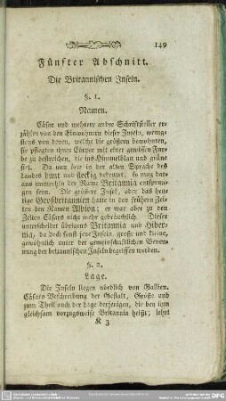 Fünfter Abschnitt. Die Britannischen Inseln