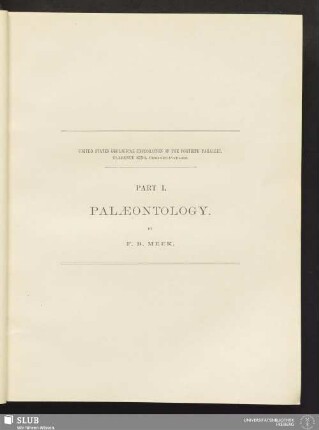 Part I. Palaeontology