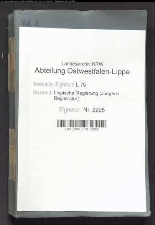 Arbeit lippischer Untertanen auf auswärtigen Ziegeleien, Band 10