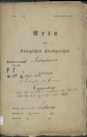 Kirchenbuchduplikat der katholischen Gemeinde Bork (T 1850-1874). (Gemeinde: Cappenberg, katholische Gemeinde)