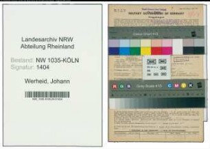 Entnazifizierung Johann Werheid , geb. 19.06.1894 (Steiger)