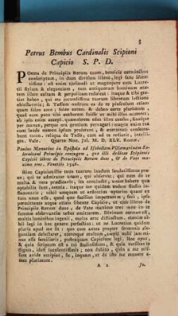 De Principiis Rerum