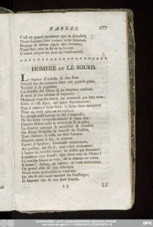 Homere Et Le Sourd.