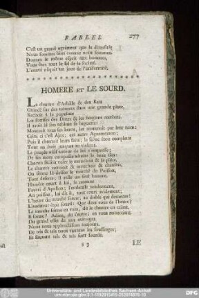 Homere Et Le Sourd.