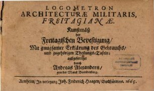 Logometron Architecturae militaris Freitagiana