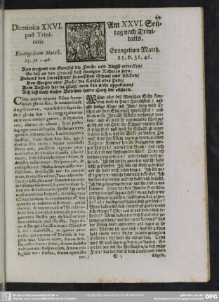 Dominica XXVI. post Trinitatis