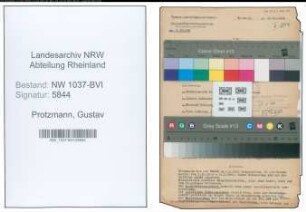Entnazifizierung Gustav Protzmann , geb. 10.08.1894 (Steuersekretaer)
