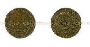 Französischer Rechenpfennig der Stadt Nancy (französisch, lateinisch)