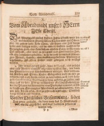 X. Vom Abendmahl unsers Herrn Jesu Christi.