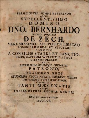 Elogium Et Characterem Tiberii Et Caii Gracchorum, Incomparabilis Fratrum Paris, Ex Antiquitate Et Prudentiæ Disciplina Adornatum