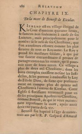 Chapitre IX. De la mort de Benoist de Kienlao