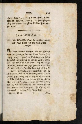 225-256, Zwanzigstes Kapitel.
