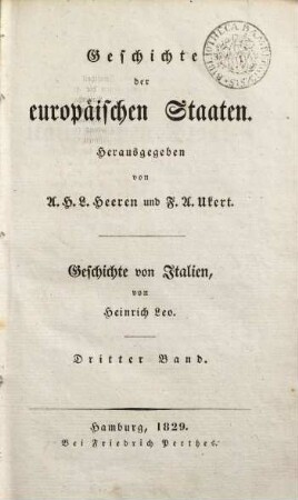 Geschichte der italienischen Staaten, 3. Vom Jahre 1268 - 1492