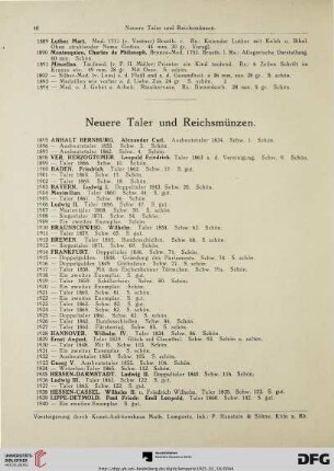 Neuere Taler und Reichsmünzen (Nr. 1895-2108)