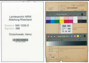 Entnazifizierung Heinz Orzechowski , geb. 00.00.0000 ()